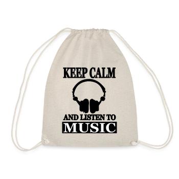 Écouter de la musique Musiciens École de musique Cadeau Casque - Sac de sport léger - nature - Devant