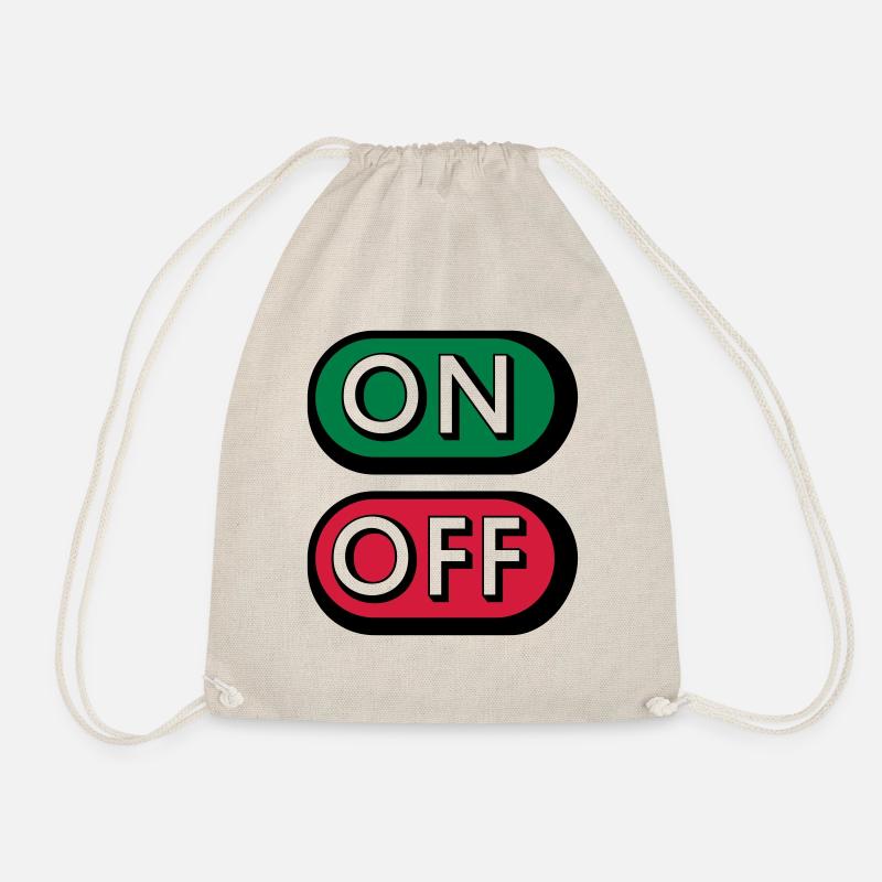 On Off Buttons - Turnbeutel - Natur