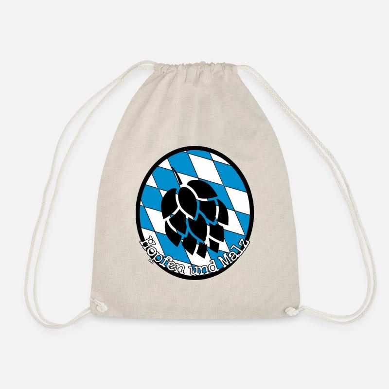 hops and malt - Drawstring Bag - nature