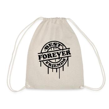 Best Friends Forever Stempel Graffiti - Drawstring Bag - nature - Front