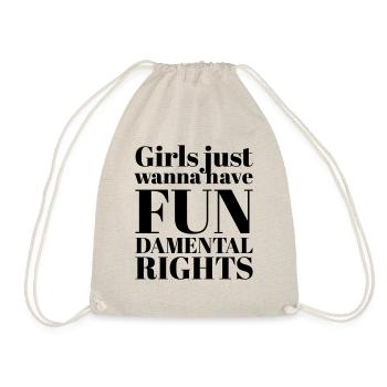 Les filles veulent juste avoir des droits fondamentaux - Sac de sport léger - nature - Devant