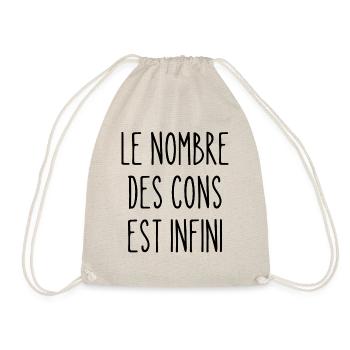 le nombre des cons est infini - Sac de sport léger - nature - Devant