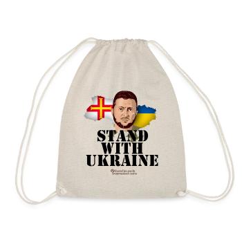 Ukraine Unterstützer Merch Insel Guernsey - Turnbeutel - Natur - Vorne