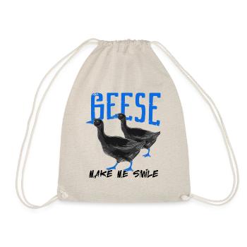 Les oies me font sourire, mignonne oie, oiseau, - Sac de sport léger - nature - Devant