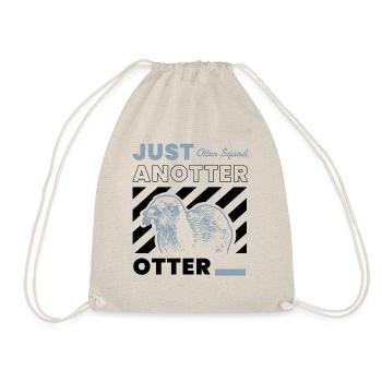 Anotter Otter Ironic Cute Sea Otter Forest Animal - Drawstring Bag - nature - Front