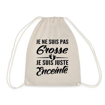je suis juste enceinte / future maman - Sac de sport léger - nature - Devant