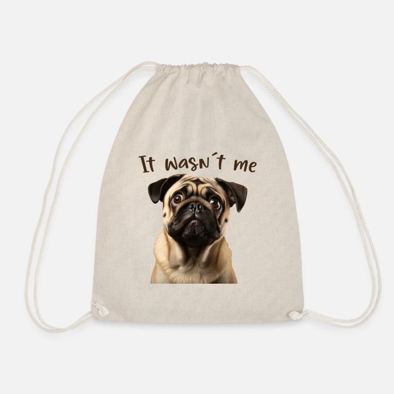 Mops Ich wars nicht - Turnbeutel - Natur