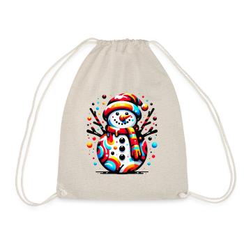 Funky Snowman - Turnbeutel - Natur - Vorne