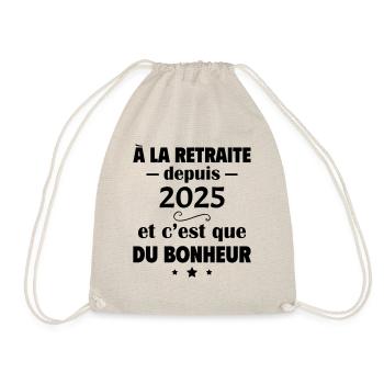 À la retraite depuis 2025, retraité, retraitée - Sac de sport léger - nature - Devant