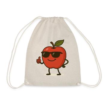 apfel comic - Turnbeutel - Natur - Vorne