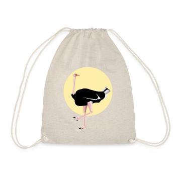 Cute ostrich Cute ostrich - Drawstring Bag - nature - Front