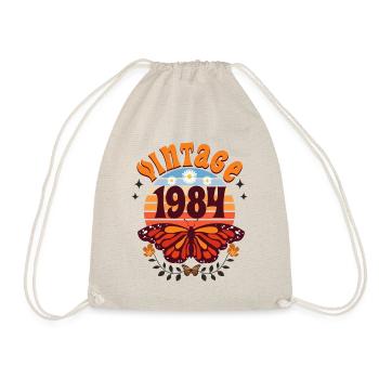 Butterfly Year 1984 Woman 40 Years Anniversary - Drawstring Bag - nature - Front