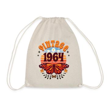 Butterfly Year 1964 Woman 60 Years Anniversary - Drawstring Bag - nature - Front