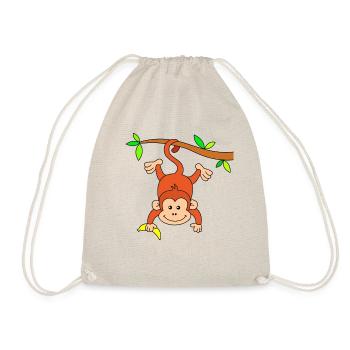 Monkey with banana - Drawstring Bag - nature - Front