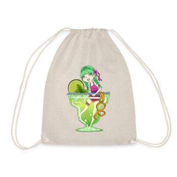 Green Margarita Cocktail - Drawstring Bag - nature - Front