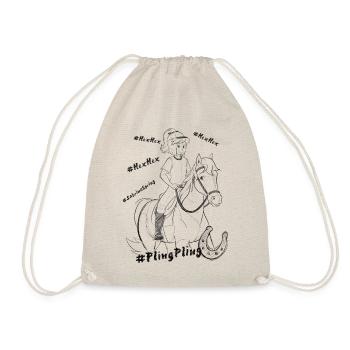 Bibi auf Sabrina Line Art #PlingPling - Turnbeutel - Natur - Vorne