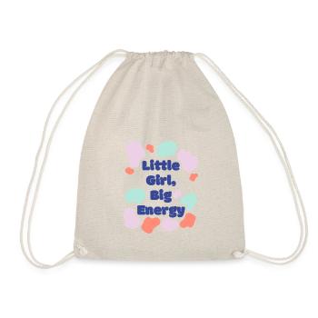 Little Girl Big Energy - Drawstring Bag - nature - Front