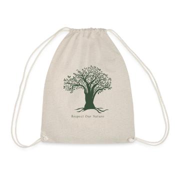 respect our nature - Drawstring Bag - nature - Front