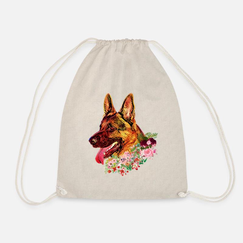 Schäferhund Print Digital Art - Turnbeutel - Natur