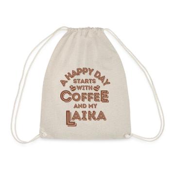 Laika Kaffee Hund Cafe - Turnbeutel - Natur - Vorne