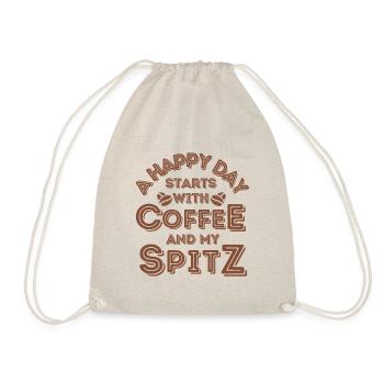 Spitz Kaffee Hund Cafe - Turnbeutel - Natur - Vorne
