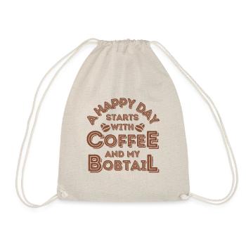 Bobtail Coffee Dog Cafe English Sheepdog - Drawstring Bag - nature - Front