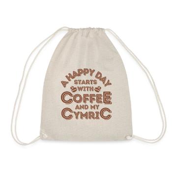 Cymric Cat Coffee Cafe - Drawstring Bag - nature - Front