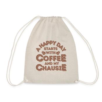 Chausie Cat Coffee Cafe - Drawstring Bag - nature - Front