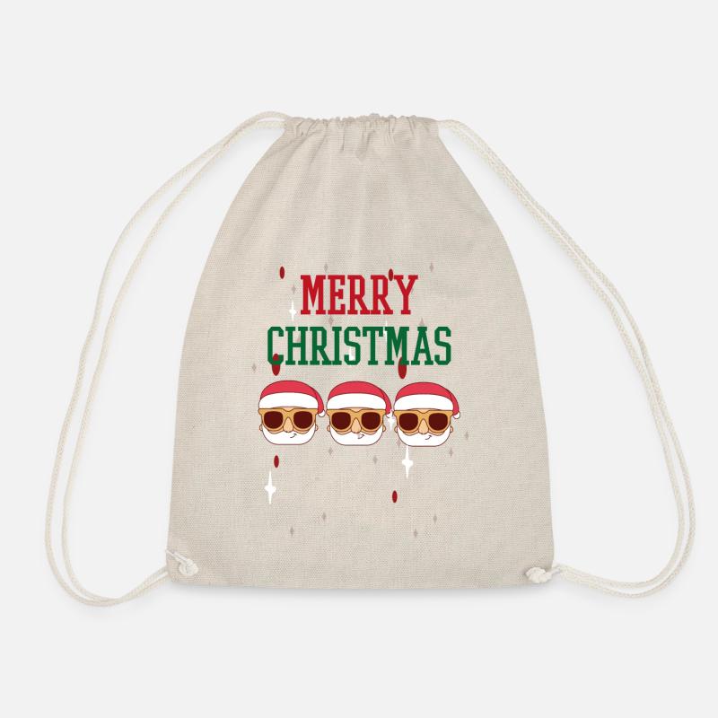 Merry Christmas Families Freiertage Logo - Drawstring Bag - nature