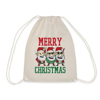 Merry Christmas Families Freiertage Logo - Drawstring Bag - nature - Front