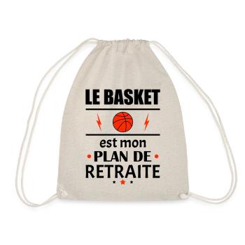 Le basket est mon plan de retraite, humour, noël - Sac de sport léger - nature - Devant