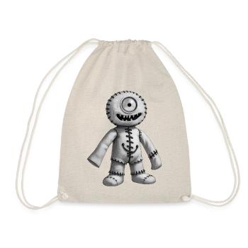 MONSTER DOLL #2 [Black & White] - Drawstring Bag - nature - Front