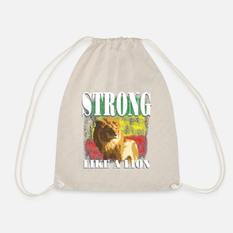 Rasta Lion - Drawstring Bag - nature