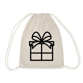 Kleine Geschenkbox - Turnbeutel - Natur - Vorne