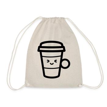 Kaffeebecher - Turnbeutel - Natur - Vorne