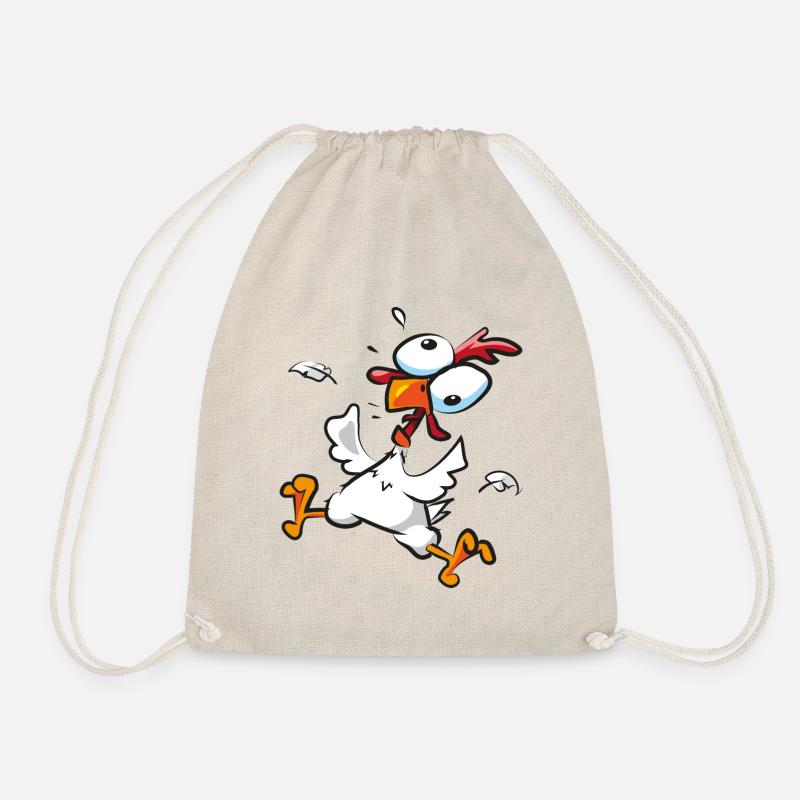 Verrücktes Huhn - Turnbeutel - Natur