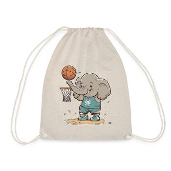 Basketball Elephant - Drawstring Bag - nature - Front