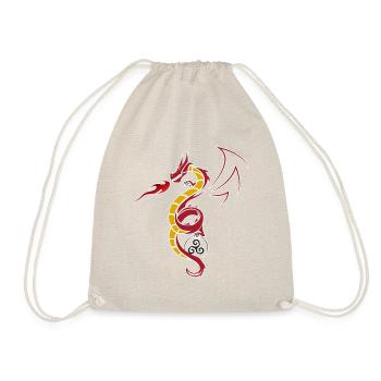 Tribal Dragon - Drawstring Bag - nature - Front
