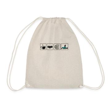 boule coffee beer sex - Drawstring Bag - nature - Front