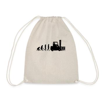 Evolution of a forklift driver - Drawstring Bag - nature - Front