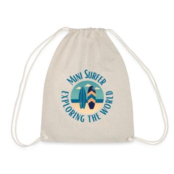 The little surfer explores the world - Drawstring Bag - nature - Front