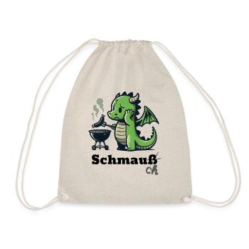 Drache Schmauch am Grill - lustiges BBQ Motiv - Turnbeutel - Natur - Vorne