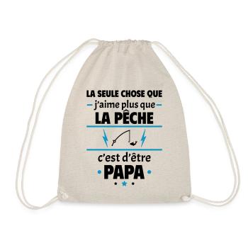 Plus que la pêche c'est d'être papa, noël - Sac de sport léger - nature - Devant