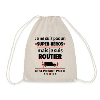 Pas un super héros mais routier, fête des pères - Sac de sport léger - nature - Devant