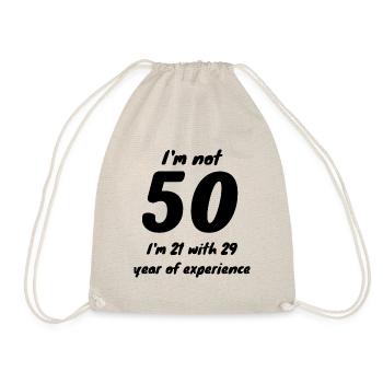 50th birthday - Drawstring Bag - nature - Front