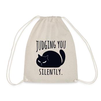 Le chat noir vous juge en silence - Sac de sport léger - nature - Devant