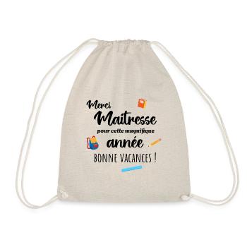 Merci maîtresse pour cette année cadeau maîtresse - Sac de sport léger - nature - Devant