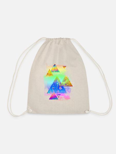 Neon-Triangle - Turnbeutel - Natur