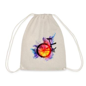 Bicycle mtb mountain bike bike gift bmx biker - Drawstring Bag - nature - Front