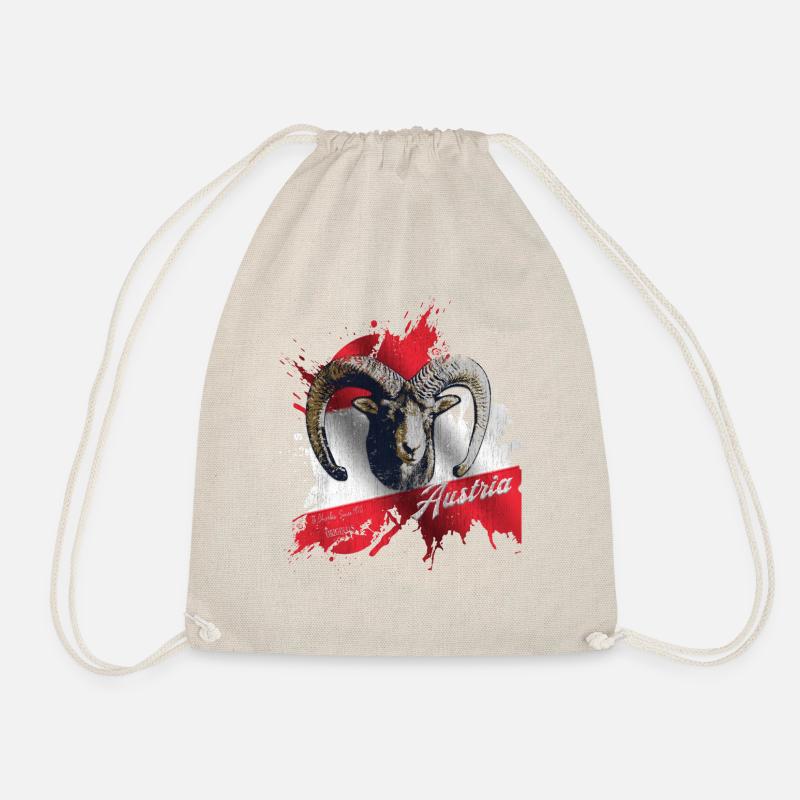 Austria Österreich Gäms Steinbock Geschenk - Turnbeutel - Natur